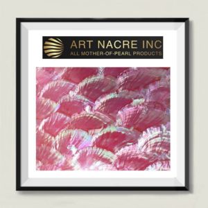 Art Nacre Inc -Abalone Donkey Ear Red Veneer Laminate Sheets 24x14cm