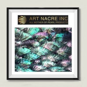 Art Nacre Inc -Black Donkey Ear Abalone Coated Veneer Sheet 24x14cm