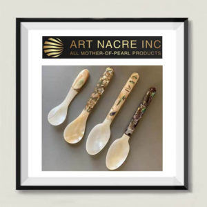 Art Nacre Inc - Mother-of-Pearl Caviar Spoon with Mosaic Handle