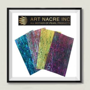 Art Nacre Inc - NZ Paua Shell Material Coated Colorful Abalone Veneer Sheets 24x14cm