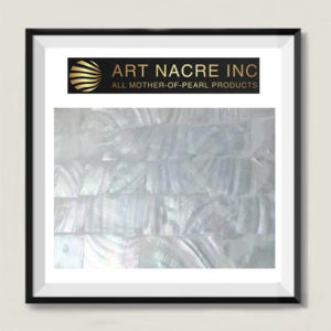 Art Nacre Inc - Natural White Freshwater Shell Veneer Sheet 24x14cm