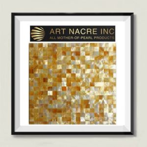 Art Nacre Inc - 15x15mm Mother-of-Pearl Gold Mosaic Tiles for the Kitchen Backsplash Manufacturer