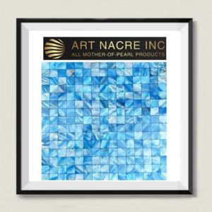 Art Nacre Inc - 20x20mm Blue Shell Tiles Blue Mother-of-Pearl Tile Seashell Backsplash