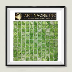 Art Nacre Inc - 25x25mm Mother-of-Pearl Green Mosaics Wall Tiles Green Mosaic Tile Backsplash Manufacturer