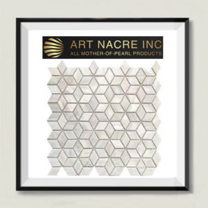 Art Nacre Inc - 15x25mm Natural White Diamond Mosaic Tile Pearl Shell Cube Backsplash Manufacturer