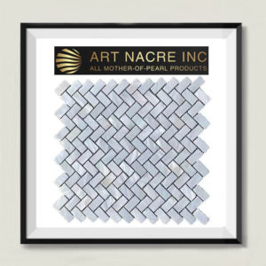 Art Nacre Inc - 15x30MM Natural Oyster White Pearl Herringbone Tile Mosaic Backsplash Manufacturer