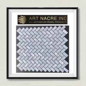 Art Nacre Inc - 15x30mm Natural Mother-of-Pearl White Herringbone Mosaic Tile Manufacturer