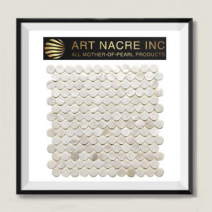 Art Nacre Inc - 25x25 MM Peel-and-Stick Pearl White Penny Tile Backsplash 1-Inch Manufacturer