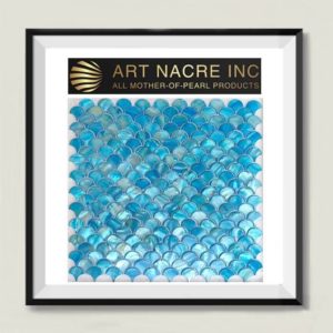 Art Nacre Inc - 25x25mm Blue Fish Scale Backsplash Pearl Shell Tile Mosaic Manufacturer