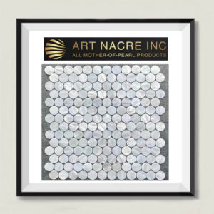 Art Nacre Inc - 25x25mm White Mother-of-Pearl Penny Round Tile 1 Inch Manufacturer