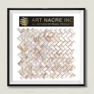 Art Nacre Inc - Natural Shell Mother-of-Pearl Herringbone Backsplash 15x30mm Manufacturer